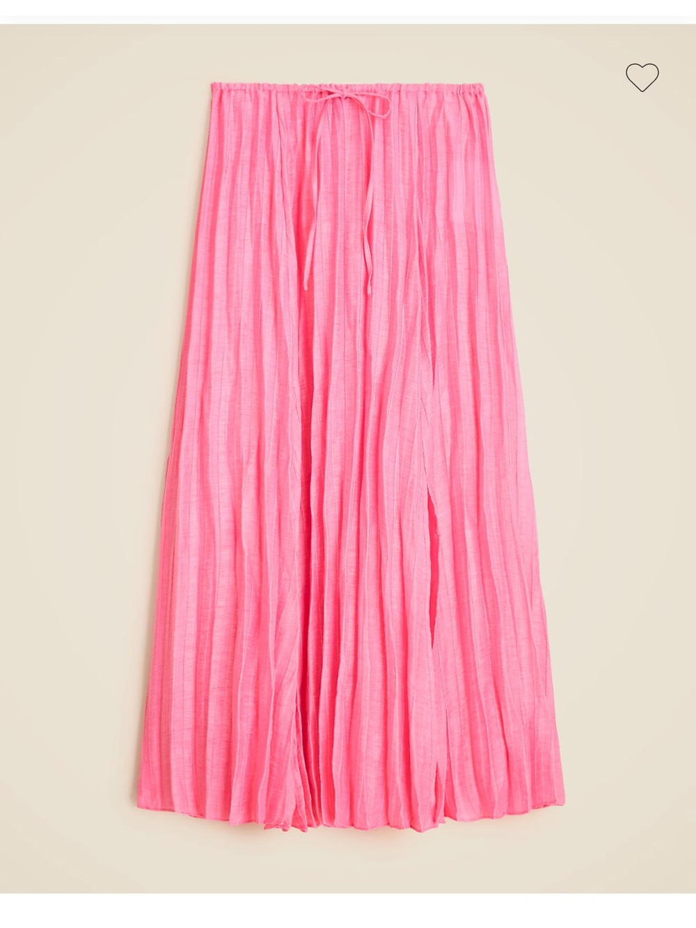 J.Crew Pink Linen Blend Pleated Maxi Skirt, Size: Medium